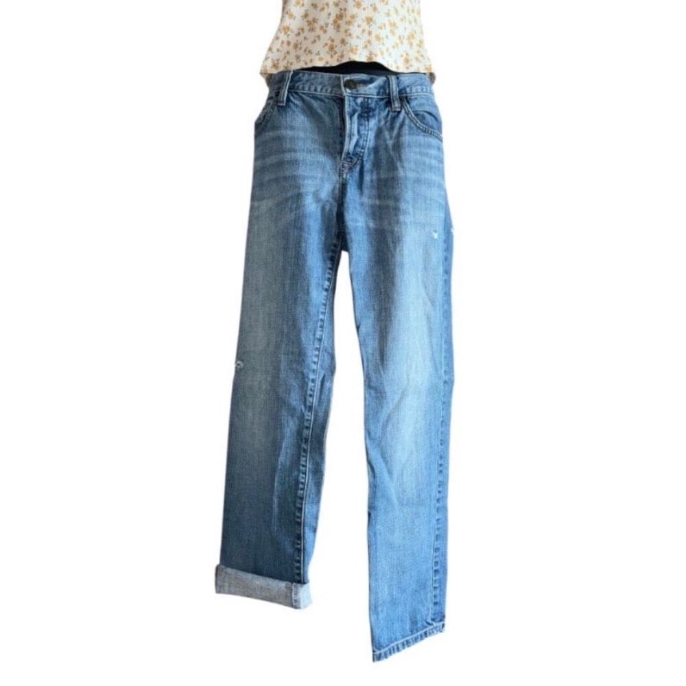 LOFT Button Fly Boyfriend Jeans
